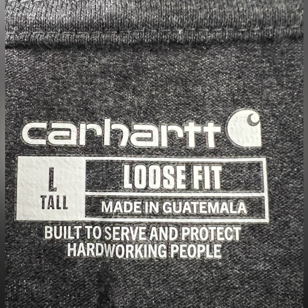 Carhartt Dark Gray Loose Fit Heavyweight T-Shirt with Logo Patch - Picture 4 of 6